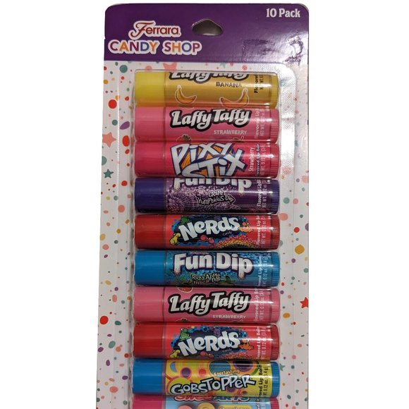 Candy Shop Assorted Flavored Lip Balm, 10 Pack | Collection of Candy Favorites - Picture 1 of 3